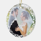 White Berry Gerahmt Wedding Foto mit benutzerdefin Keramikornament (Links)