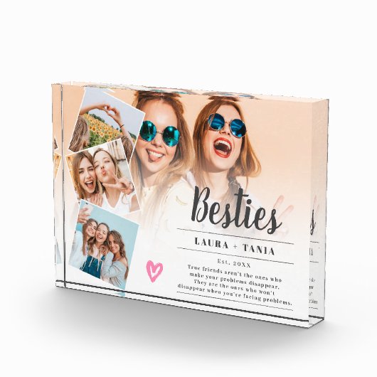 White Best Friends Skript 4 Foto Collage Grid (Rechts)