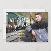 White Best is yet Come Foto Abschluss Einladung (Vorderseite)