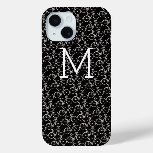 White bicycle monogramms Case-Mate iPhone hülle (Rückseite)