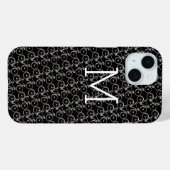 White bicycle monogramms Case-Mate iPhone hülle (Rückseite (Horizontal))