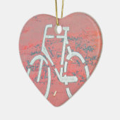 White Bicycle Red Street, Traffic Sign Bicycles Keramikornament (Links)
