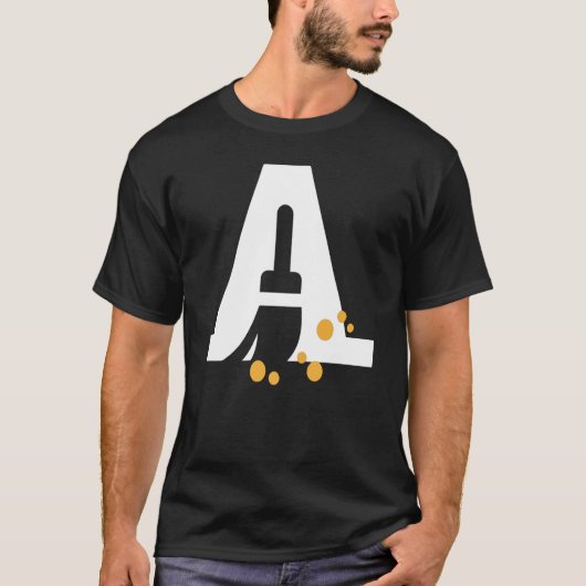 White Big Letter A Alphabet A Hauptstadt Initial S T-Shirt (Vorderseite)