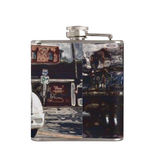 White Big Rig LKWs LKWs Flachmann (Rückseite)