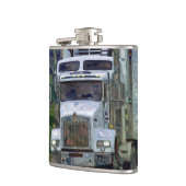 White Big Rig LKWs LKWs Flachmann (Links)