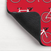 White Bike On Red Mousepad (Ecke)