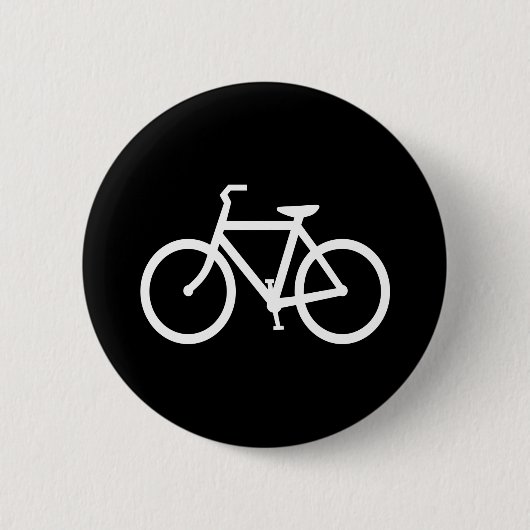 White Bike Route Button (Vorderseite)