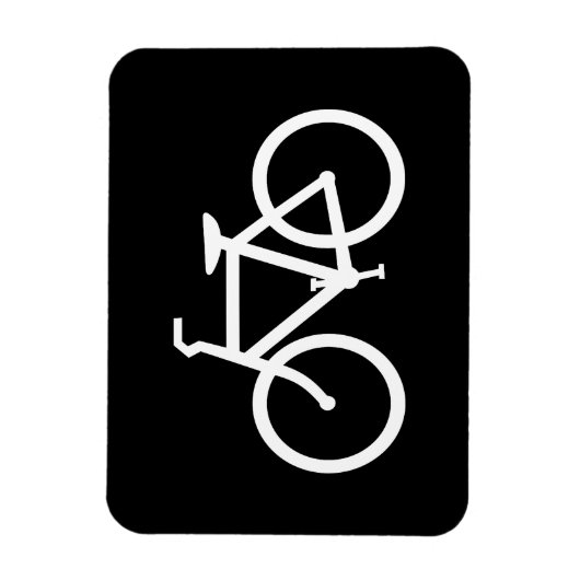 White Bike Route Magnet (Vertikal)