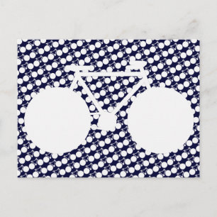 White Bike stilisiert Postkarte