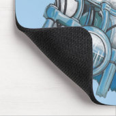 White Biker Chick Poodle - Maßgeschneidert Mousepad (Ecke)