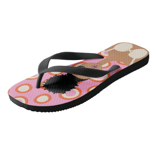 White Bikini Flip Flops Badesandalen (Schrägansicht)