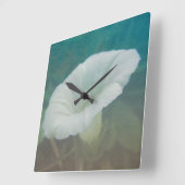 White Bindweed - Der wilde, ewige Morgenherrn Quadratische Wanduhr (Winkel)