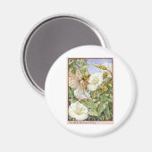 White Bindweed Fairy Magnet (Vorderseite/Rückseite)