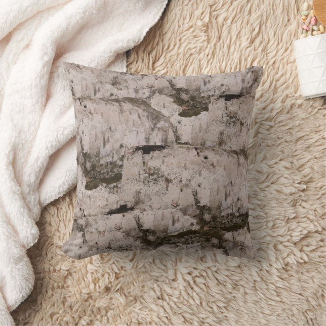 White Birch Bark Kissen (Decke)