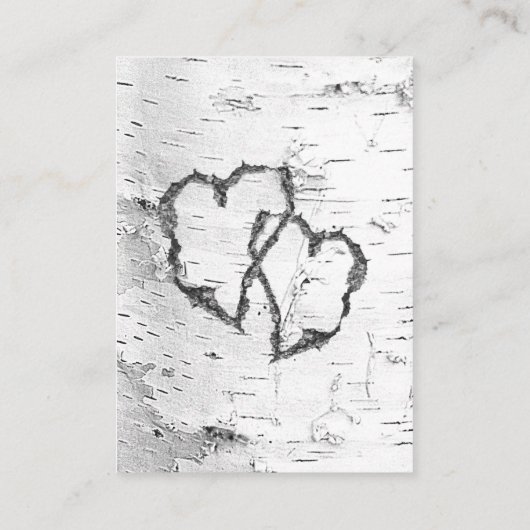 White Birch Details QR code Wedding Enclosure Begleitkarte (Rückseite)