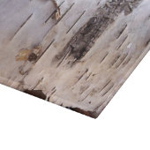 White Birch Tree Bark Fotografy Schneidebrett (Ecke)