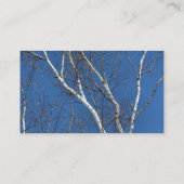 White Birch Tree Blue Sky Nature Business Card Visitenkarte (Rückseite)