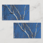 White Birch Tree Blue Sky Nature Business Card Visitenkarte (Vorne/Hinten)