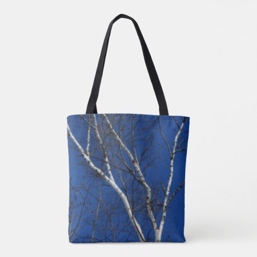 White Birch Tree Blue Sky Nature Tasche (Rückseite)