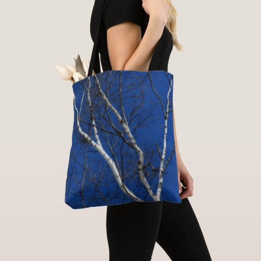 White Birch Tree Blue Sky Nature Tasche (Von Nahem)