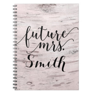 White Birch Tree Wood Rustic Barn Future Mrs. Notizblock