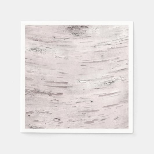 White Birch Tree Wood Rustic Barn Wedding Party Serviette (Vorderseite)