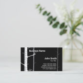 White Birch Trees Forest Dark Visitenkarte (Stehend Vorderseite)