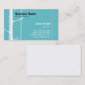 White Birch Trees Forest Green Visitenkarte (Vorne/Hinten)