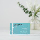 White Birch Trees Forest Green Visitenkarte (Stehend Vorderseite)