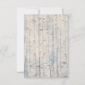 White Birch Trees UAWG RSVP Karte (Rückseite)
