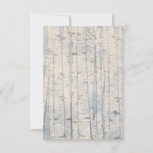 White Birch Trees UAWG RSVP Karte (Rückseite)