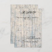 White Birch Trees UAWG RSVP Karte (Vorne/Hinten)