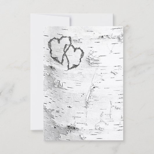 White Birch Wedding RSVP Guest Count Enclosure (Rückseite)