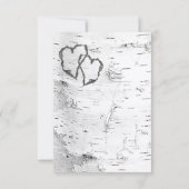 White Birch Wedding RSVP Guest Count Enclosure Karte (Rückseite)