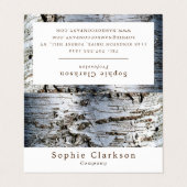 White Birch Wood Double Loyalty Visitenkarten (Außenseite Aufgefaltet)