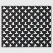 White Bird Breast Cancer Awareness Pattern Geschenkpapier (Flach)