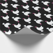 White Bird Breast Cancer Awareness Pattern Geschenkpapier (Ecke)