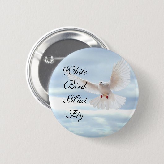 White Bird Button (Vorne & Hinten)