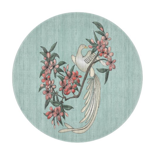White Bird - Kirry Blossoms Charcuterboard Schneidebrett (Vorderseite)