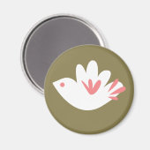 White Bird Magnet (Vorderseite/Rückseite)