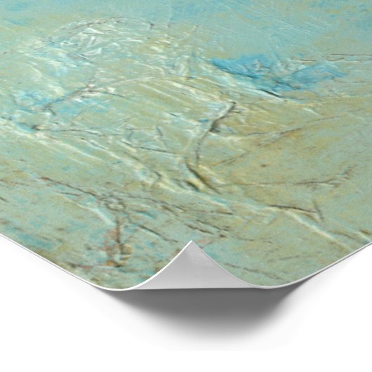 White Birds Flying Through Blue Sky Poster (Ecke)