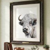 White Bison Buffalo Poster