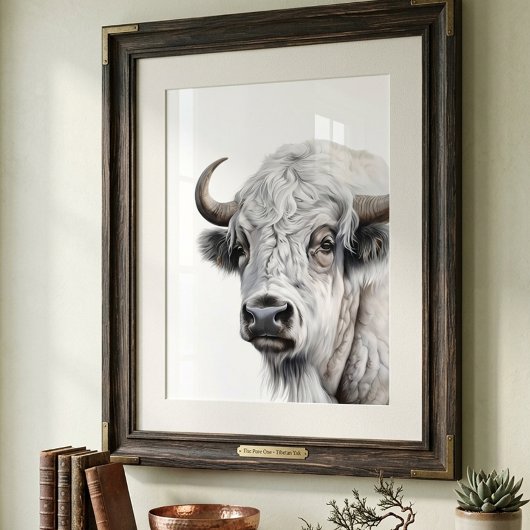 White Bison Buffalo Poster