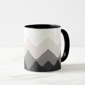 White Black and Gray mug Tasse (VorderseiteRechts)