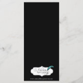 White Black and Silver Damask Wedding Menu Menükarte (Rückseite)