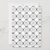 White & Black Art Deco Einladungen für Hochzeiten (Rückseite)