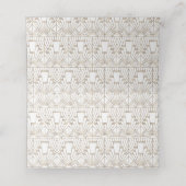 White Black Art Deco Gatsby im Stil der 20er Jahre Platzkarte (Innenseite Aufgefaltet)