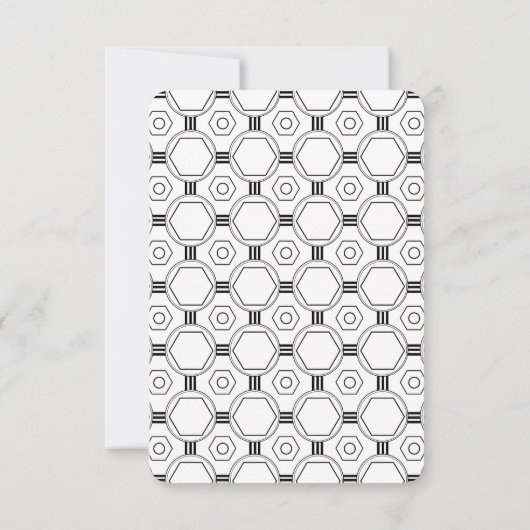 White & Black Art Deco Hochzeiten Tischnummern (Rückseite)