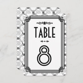 White & Black Art Deco Hochzeiten Tischnummern
