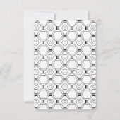 White & Black Art Deco Hochzeiten Tischnummern (Rückseite)